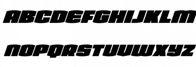 Team Galaxy Super-Italic Caratteri MINUSCOLO