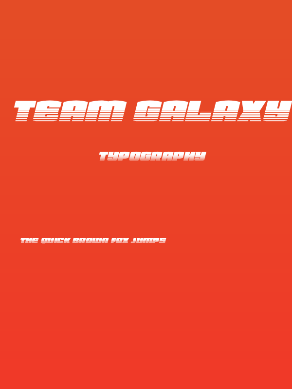 Team Galaxy Twotone Italic Poster