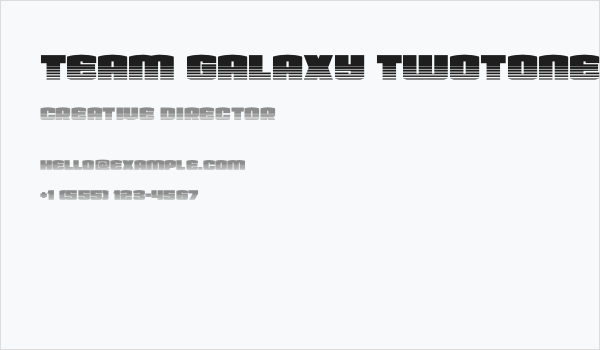 Team Galaxy Twotone Business Card