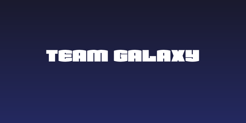 Team Galaxy Social Header