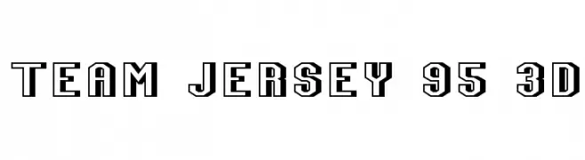 Team Jersey 95 3D  नि: शुल्क फ़ॉन्ट्स डाउनलोड