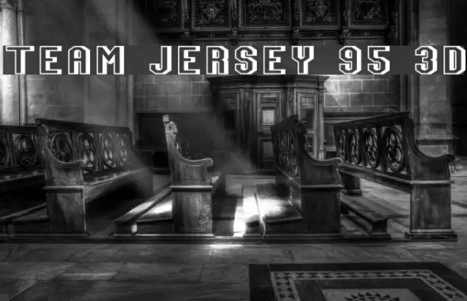 Team Jersey 95 3D Font examples