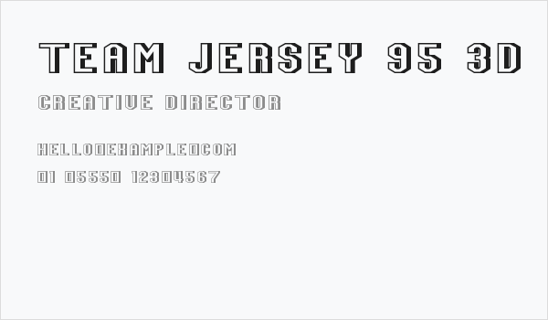 Team Jersey 95 3D Business Card