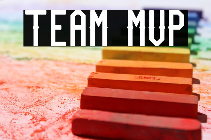 Team MVP Font examples