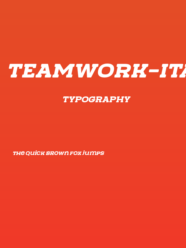 TeamWork-Italic Poster