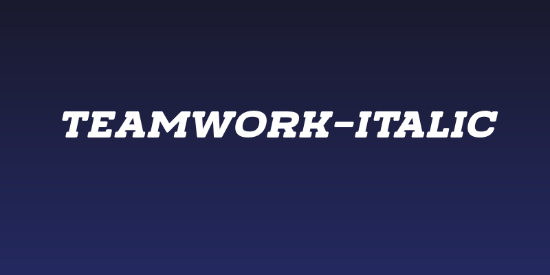 TeamWork-Italic Social Header