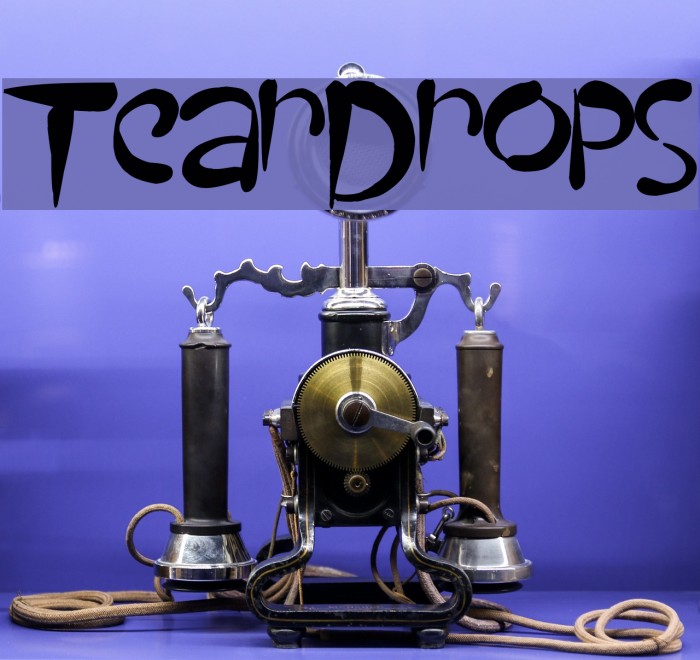TearDrops Font examples