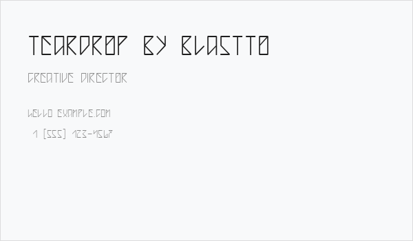 Teardrop by Blastto Business Card