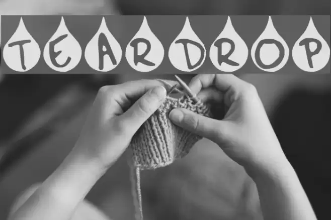 Teardrop Schriftart examples