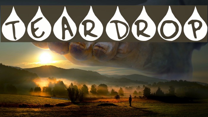 Teardrop Font examples