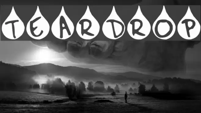 Teardrop Schriftart examples