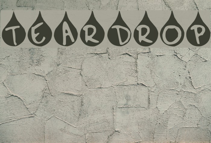 Teardrop Font examples