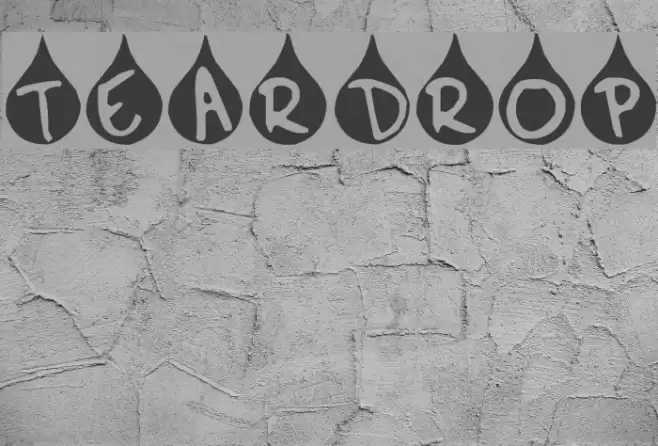 Teardrop Schriftart examples
