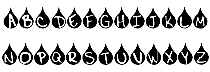 Teardrop Font LOWERCASE