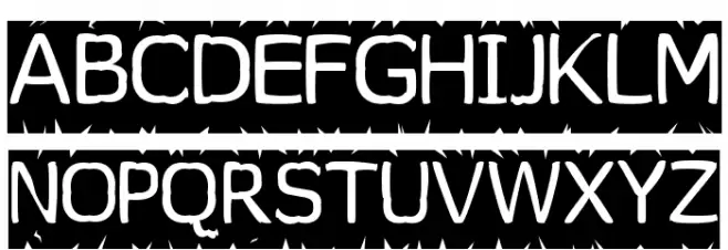 Tearoff Schriftart Groß