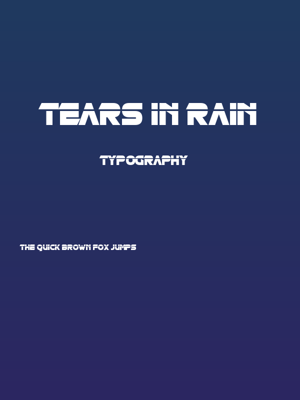 Tears in Rain Poster