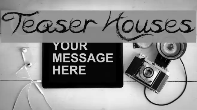 Teaser Houses Font examples