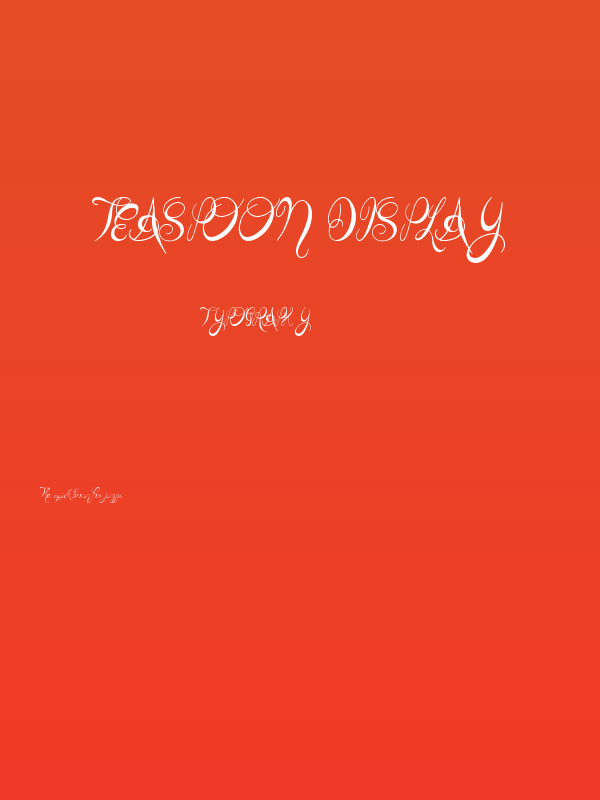 Teaspoon Display Poster