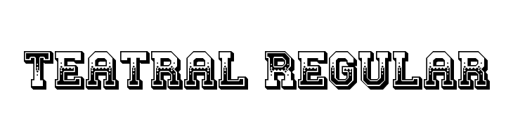 Teatral Regular  les polices de caractères gratuit tlcharger