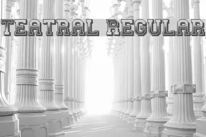 Teatral Regular Font examples