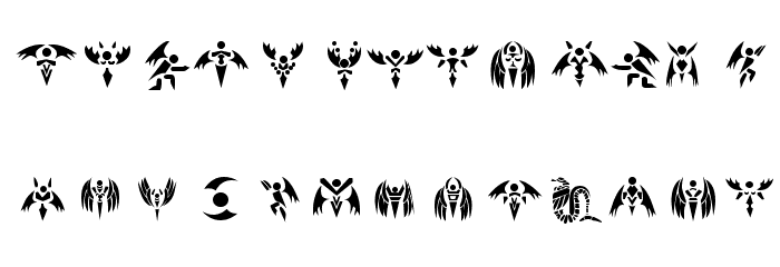 Tech Angels Font LOWERCASE