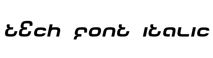 Tech Font Italic Fonte