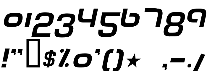 Tech Font Italic フォント その他の文字