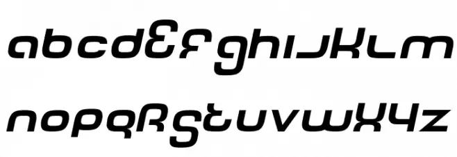 Tech Font Italic Caratteri MINUSCOLO