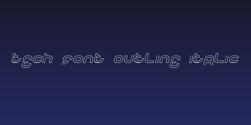 Tech Font Outline Italic Social Header