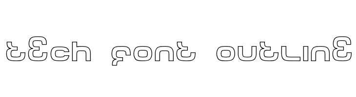 Tech Font Outline  フリーフォントのダウンロード