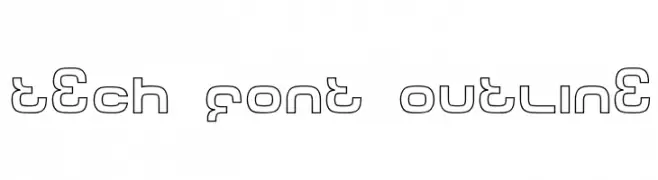 Tech Font Outline 