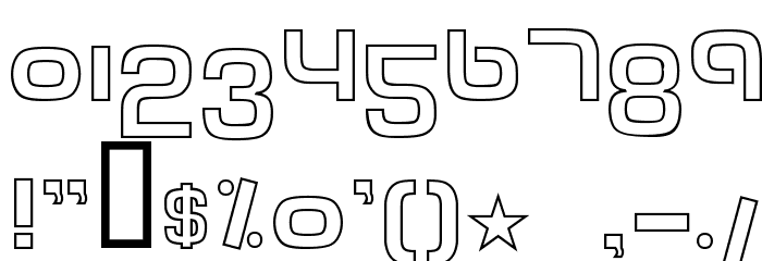 Tech Font Outline Font OTHER CHARS