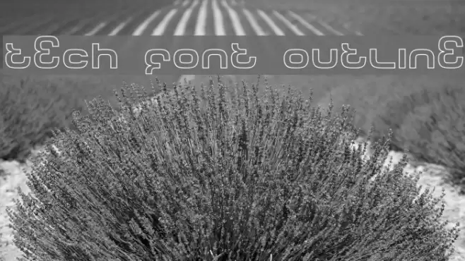 Tech Font Outline フォント examples