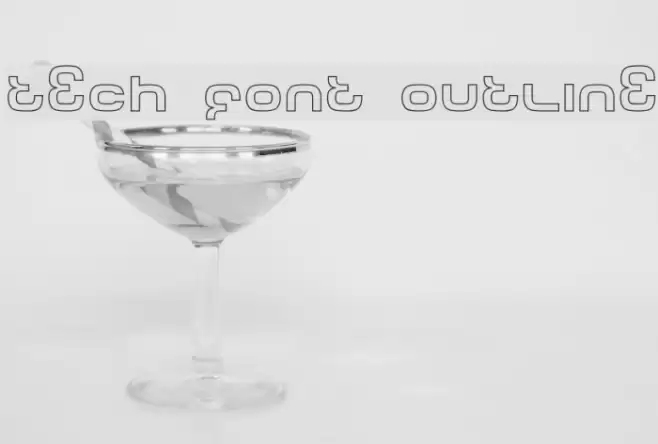 Tech Font Outline フォント examples