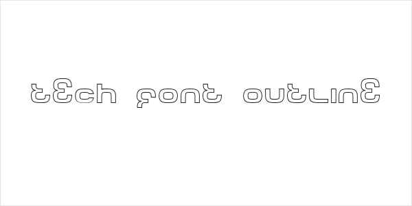 Tech Font Outline Logo