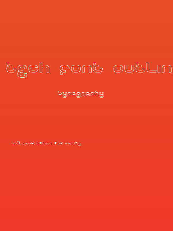 Tech Font Outline Poster