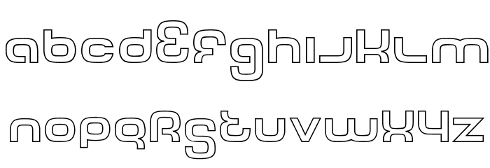 Tech Font Outline Font LOWERCASE