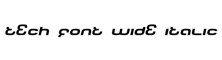 Tech Font Wide Italic  les polices de caractères gratuit tlcharger