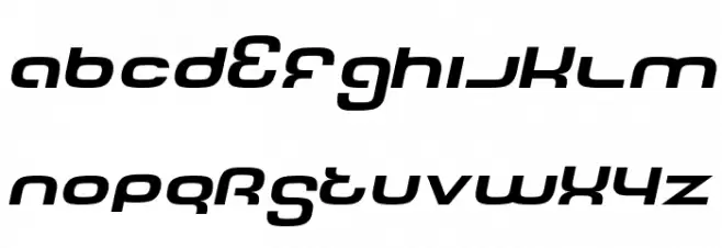 Tech Font Wide Italic フォント 小文字