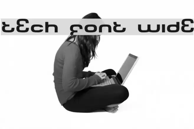 Tech Font Wide Font examples