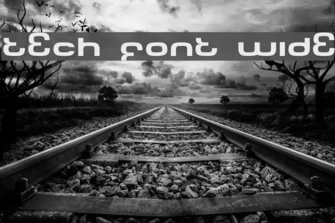 Tech Font Wide Font examples
