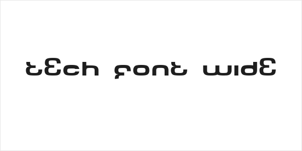 Tech Font Wide Logo