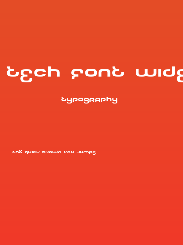Tech Font Wide Poster
