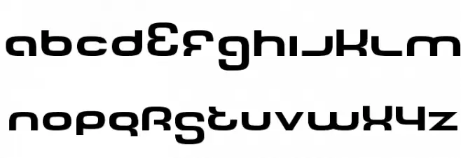 Tech Font Wide Font Litere mici