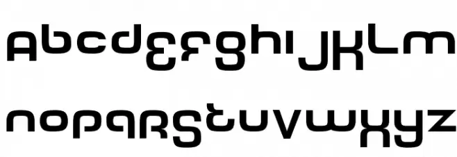 Tech Font Caratteri MAIUSCOLE