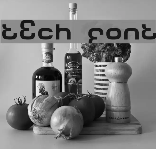 Tech Font Caratteri examples