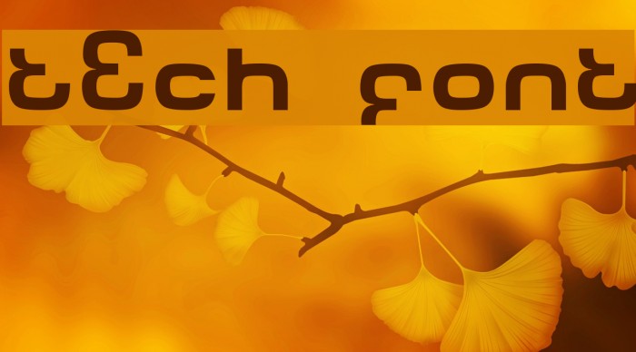 Tech Font フォント examples