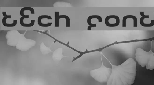 Tech Font Caratteri examples