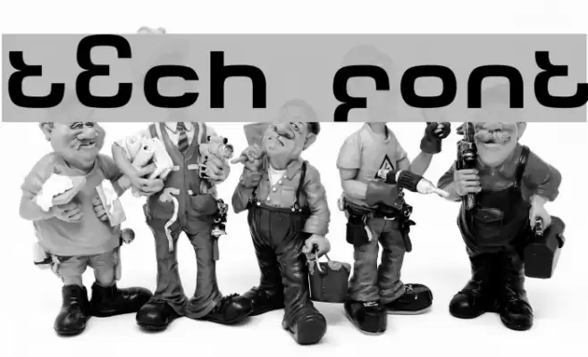 Tech Font Caratteri examples