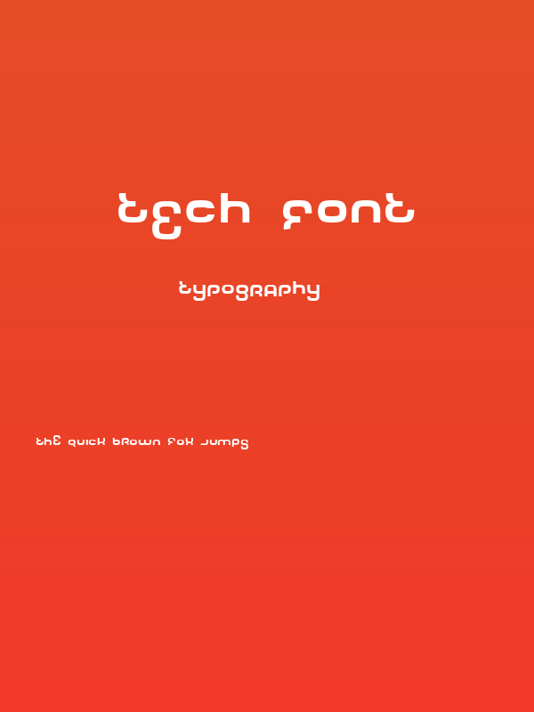 Tech Font Poster